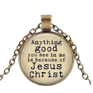 Bronze Medallion Christian Necklace